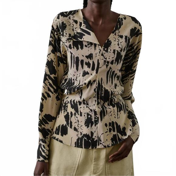 NEW SOEUR feryel blouse in pale yellow black